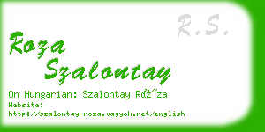 roza szalontay business card